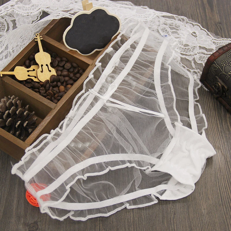 

Hot Sale Women Sexy Panties Lace Thongs Ultra-thin mesh Transparent Sexy Women's Soft Briefs Bow Panty Underwear