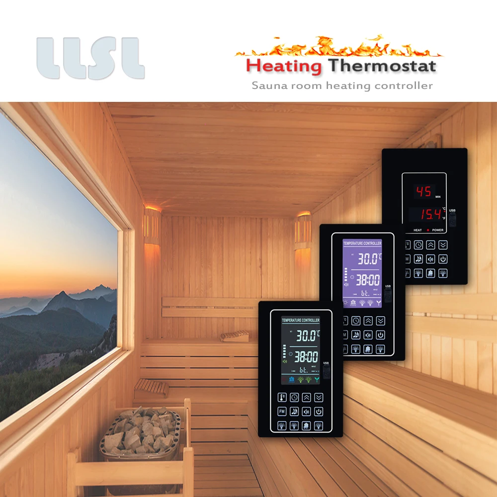 Sauna room temperature control regulator 110V 220V 30A Sauna thermostat for controlling temperature light etc smart thermostat temperature controller
