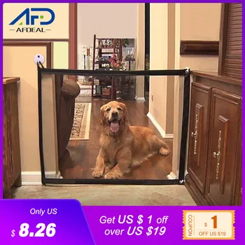 

Pet Barrier Fences Portable Folding Breathable Mesh Dog Gate Pet Separation Guard Isolated Fence Dogs Baby Safety Fence