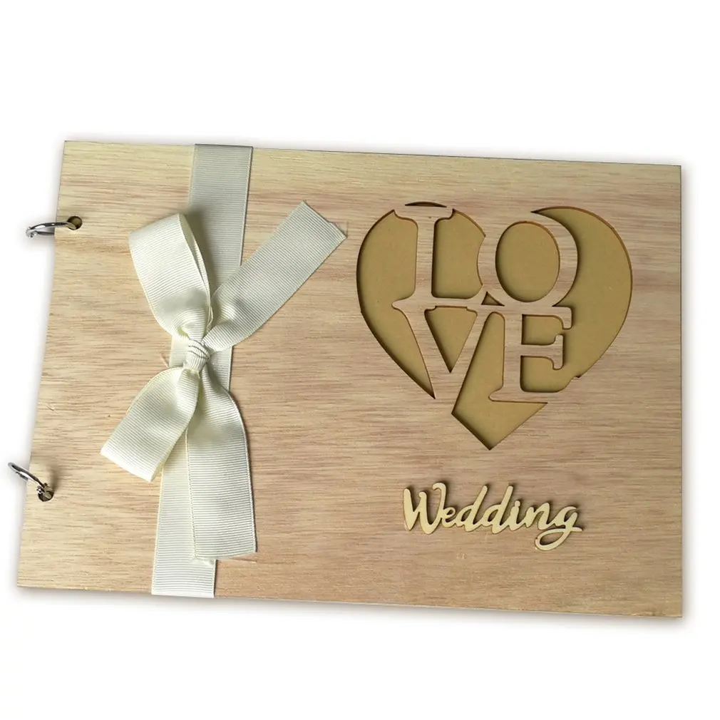  Wooden Wedding Invitation Card Party Notebook Wedding Decoration Supplies Holiday Festival Wooden C - 4.00025E+12