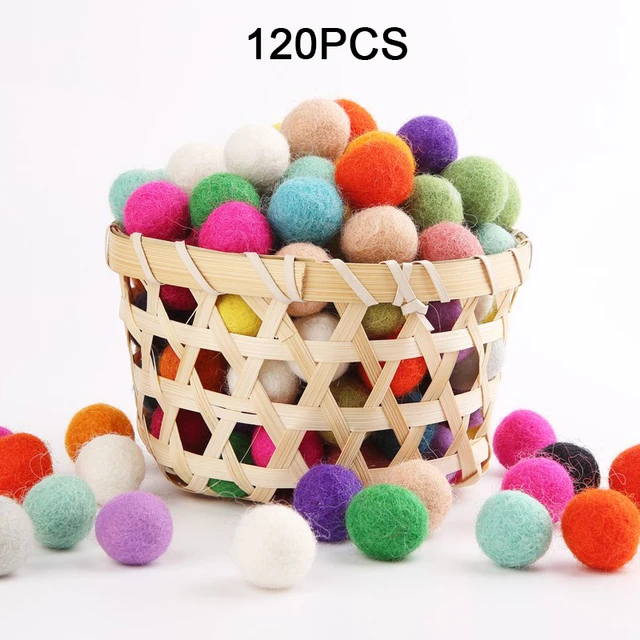 100PCS 20mm 100% Wool Felt Balls DIY Balls Hanging Accessories Candy Color Pom Pom Ball For Kids Party Crafts Children's Toys 1
