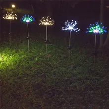 2шт 90 светодиодный садовый светильник на солнечной энергии, Рождественский светильник s, наружный фейерверк, светодиодный светильник для газона, TP899