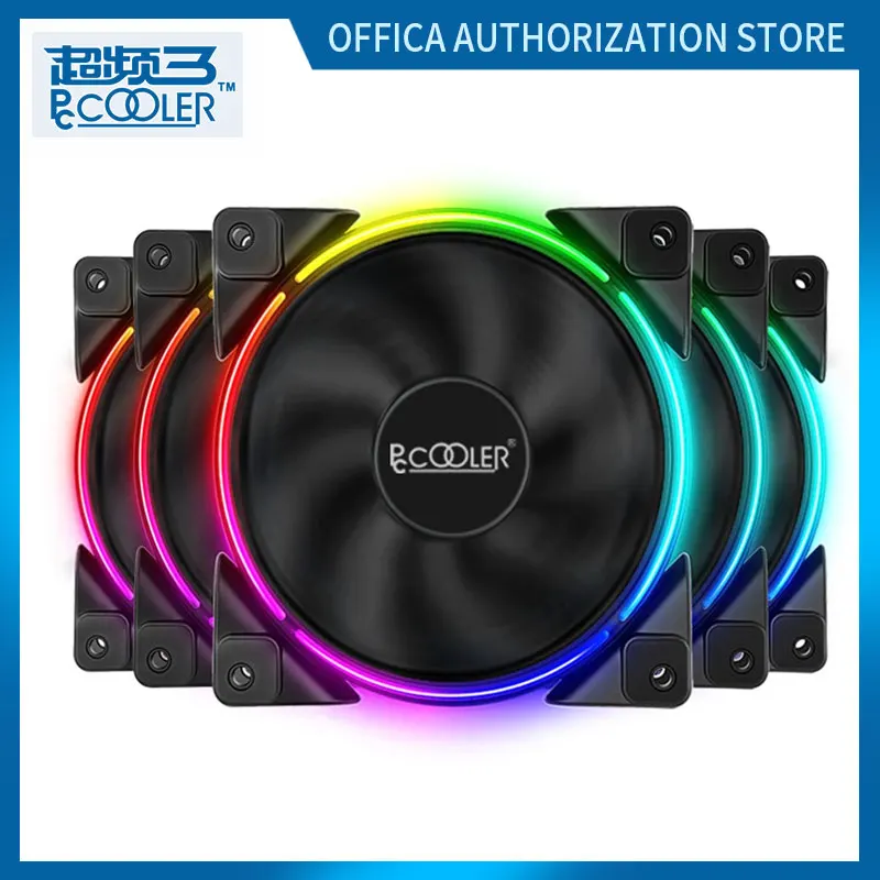 Охлаждающий вентилятор для процессора Pccooler 3/PackW бесшумный RGB/с контроллером 5 в 3
