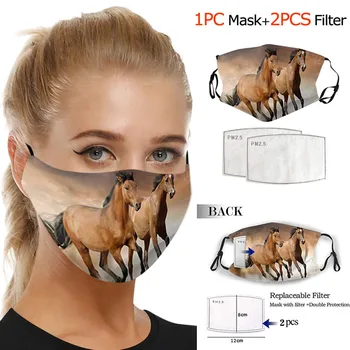 

Bioaqua Mask For Face Skin Care 1pc Unisex Protect Foggy Haze Anti-spitting Protective Face Mask+2pcs Filterrs Masque Noir