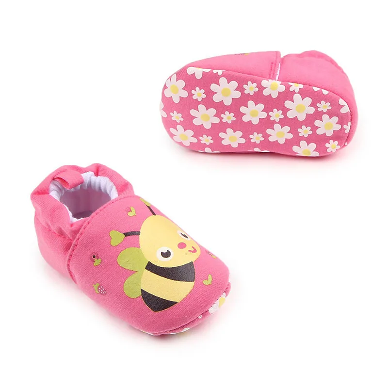 Детская обувь унисекс с рисунком животных для новорожденных; милая хлопковая домашняя обувь с принтом «первые шаги» для маленьких мальчиков и девочек - Цвет: 92