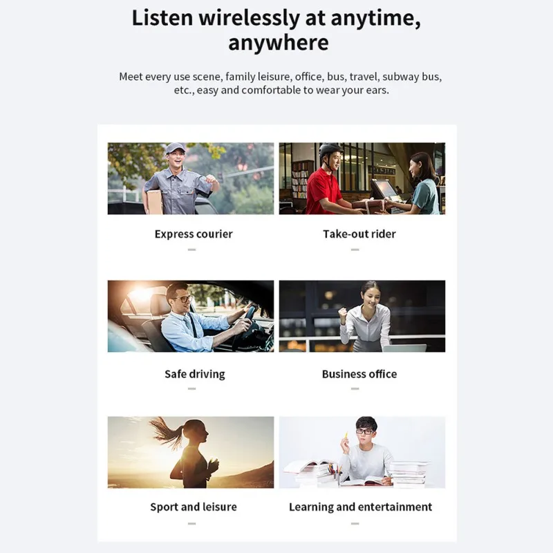 Super In ear Lightweight Comfortable Wireless Bluetooth Headset HD Sound Wireless Sport Earbuds With Mic 8 Hours Playing Time