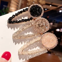 4 вида стилей женские блестящие заколки для волос милые круглые геометрические вечерние головные уборы для девочек Шпилька Изысканные женские аксессуары