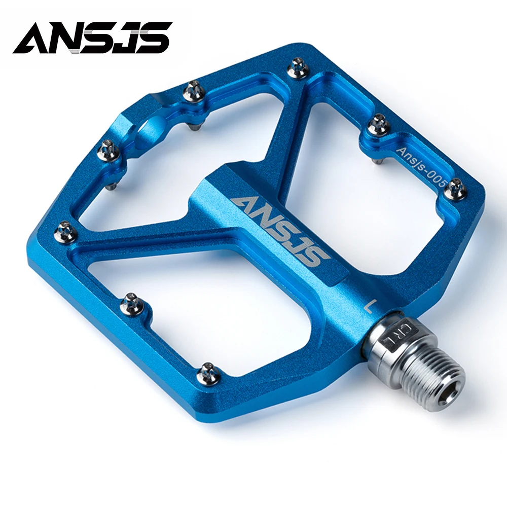 ANSJS Anti-slip Ultralight Bicycle Pedal Aluminum alloy CNC bike footrest flat cycling BMX pedal Mountain Road Bike Accessories