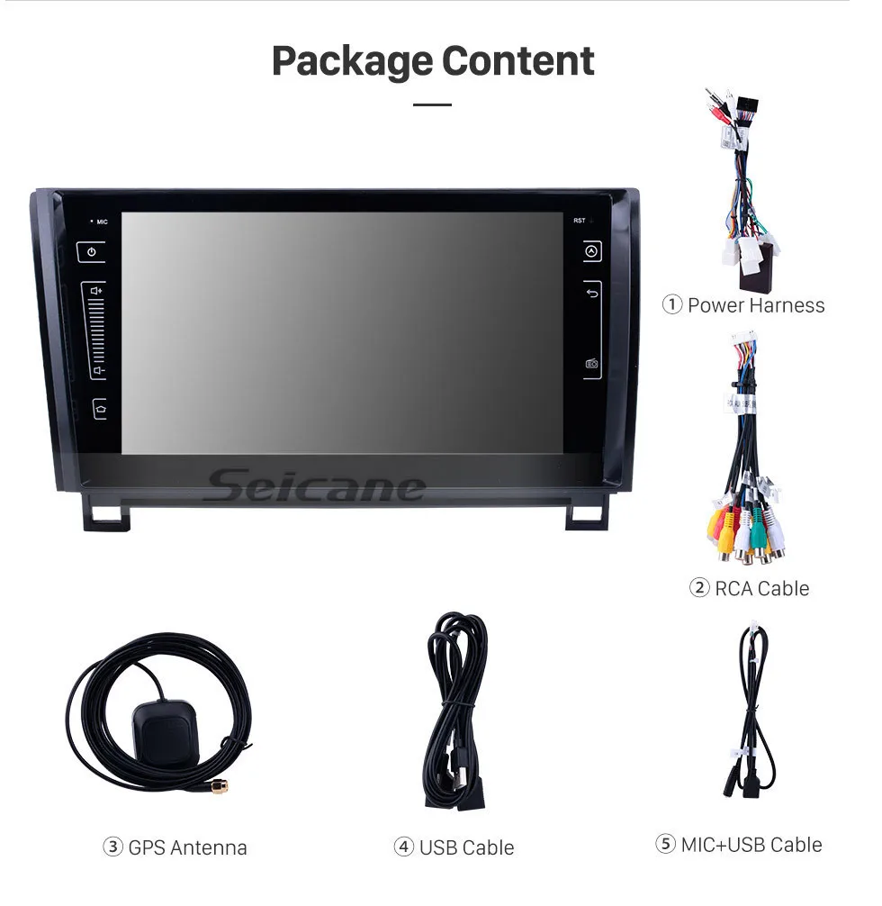 Top Seicane Android9.0 HD 9" Car 2Din Multimedia Player Radio For Toyota Sequoia Tundra 2006-2015 Head Unit Support Mirror Link Wifi 15