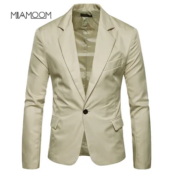 

MIAMOOM Men Blazer Casual Slim Fit Solid-color Suit Jacket 8 Colors Choose Blazer Men
