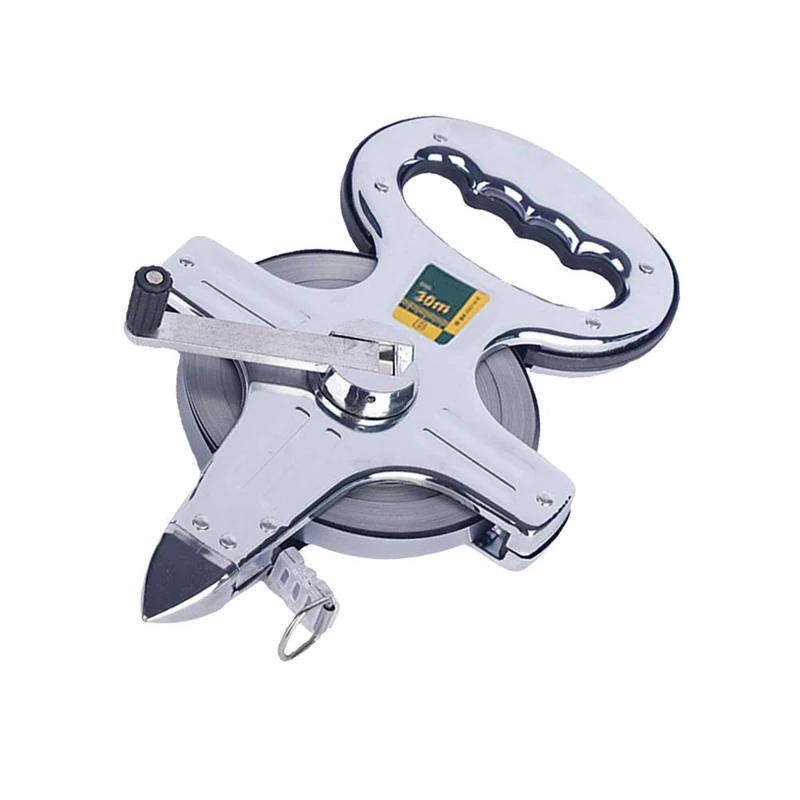 

Metric 30M Portable Stainless Steel Shelf Ruler Thick And Durable Hand Crank Steel Frame Ruler Tape Measure