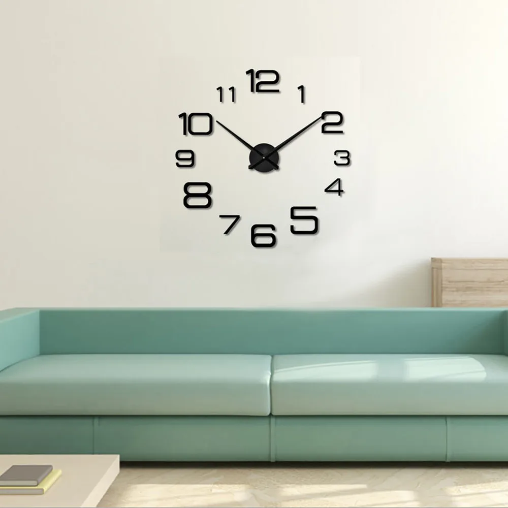 Новые часы настенные часы Horloge 3d Diy акриловые зеркальные наклейки украшение дома гостиная кварцевые иглы