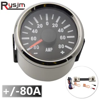 

Universal 52mm Amperemeter Gauge ±80A Auto Pointer Amp Meter for Car Boat Marine Motor motorcycle with current sensor 12V 24V