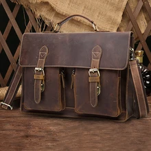 MAHEU doctor кожаный мужской портфель из натуральной кожи, чехол для документов, 15,6 дюймов, сумка-мессенджер для ноутбука, наплечный чехол