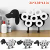 Home Iron Roll Paper Towel Holder Black Sheep Cat Dog Crafts Bathroom Rack Ornaments Toilet Roll Holder Kitchen Bathroom Storage ► Photo 2/6