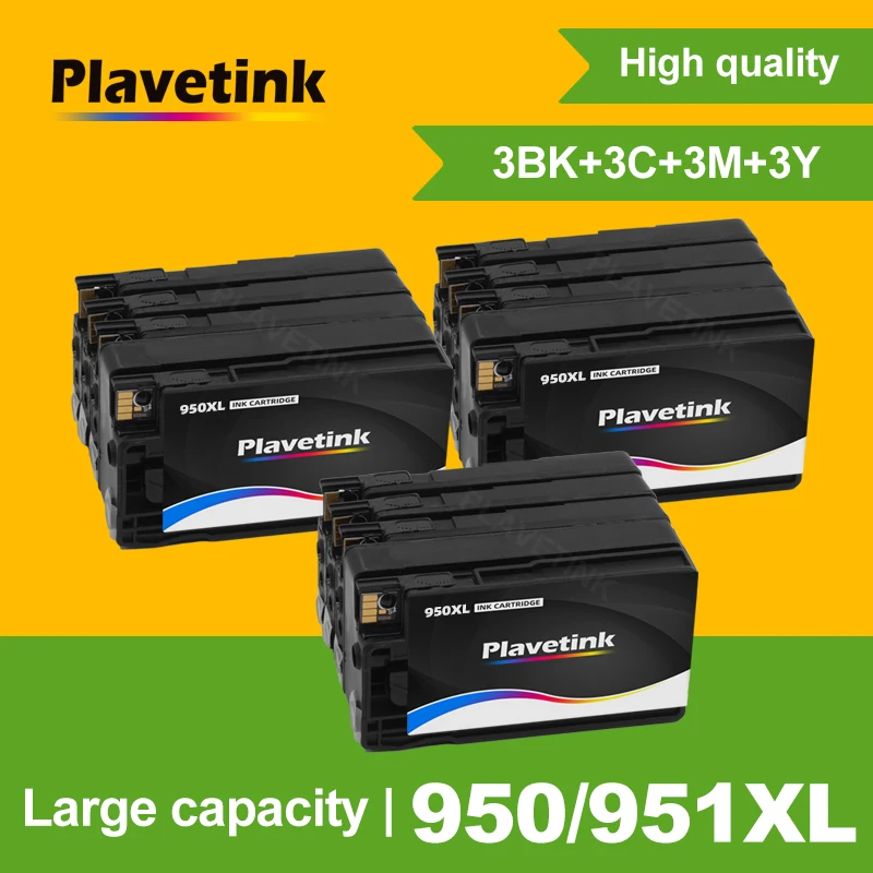 

Plavetink 12 Pcs Compatible ink Cartridge 950 951 XL for HP Officejet pro 8100 8610 8620 8630 8600 8660 8640 8680 8615 Printer