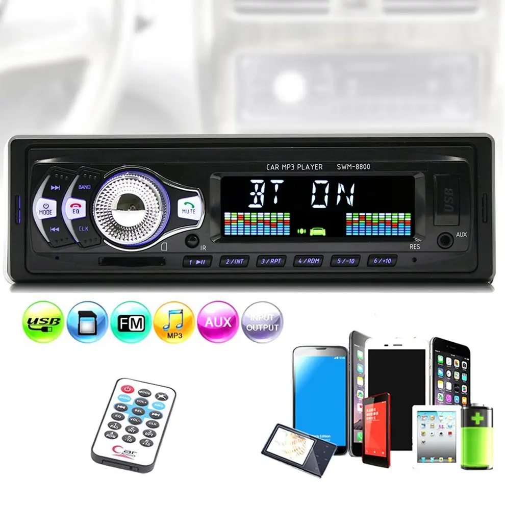 Автомобильный Автомобильный MP3-плеер fm-радио приемник USB зарядка стерео цифровой дисплей мультимедиа с пультом дистанционного управления