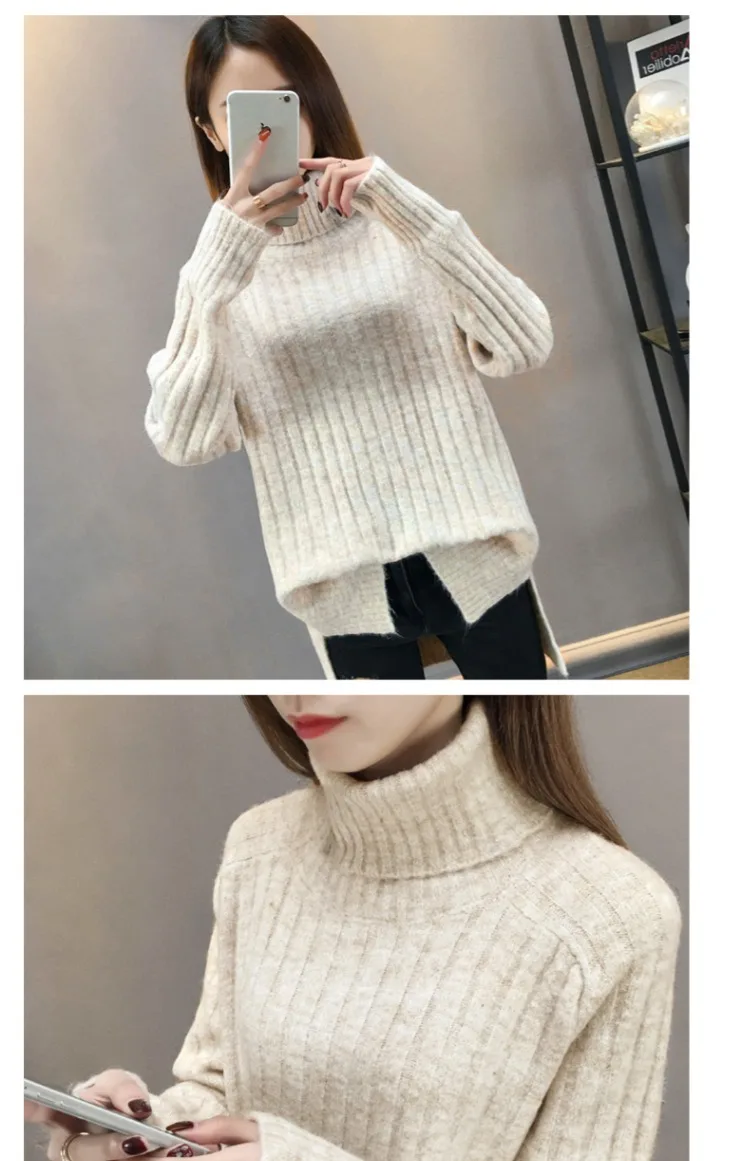 Корейская версия нового свитера с высоким воротником на осень и зиму года