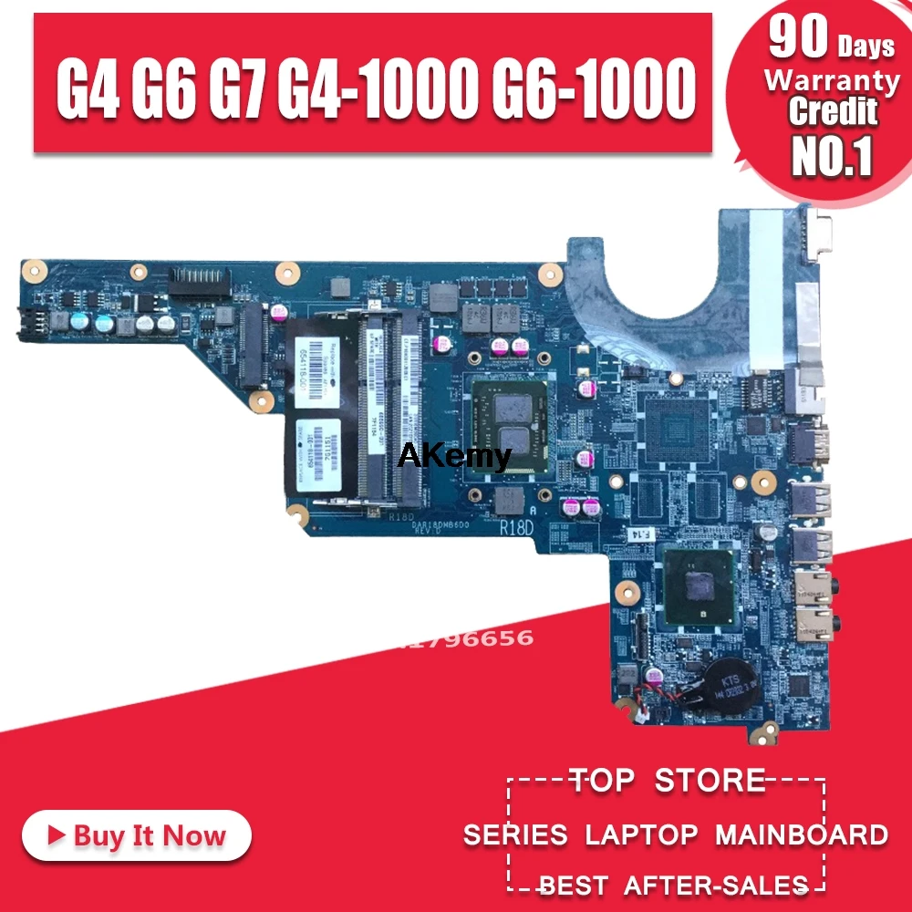 

FOR HP G4 G6 G7 G4-1000 G6-1000 LAPTOP MOTHERBOARD CPU: I3-370M 655990-001 DAR18DMB6D1 DAR18DMB6D0 With heatsink