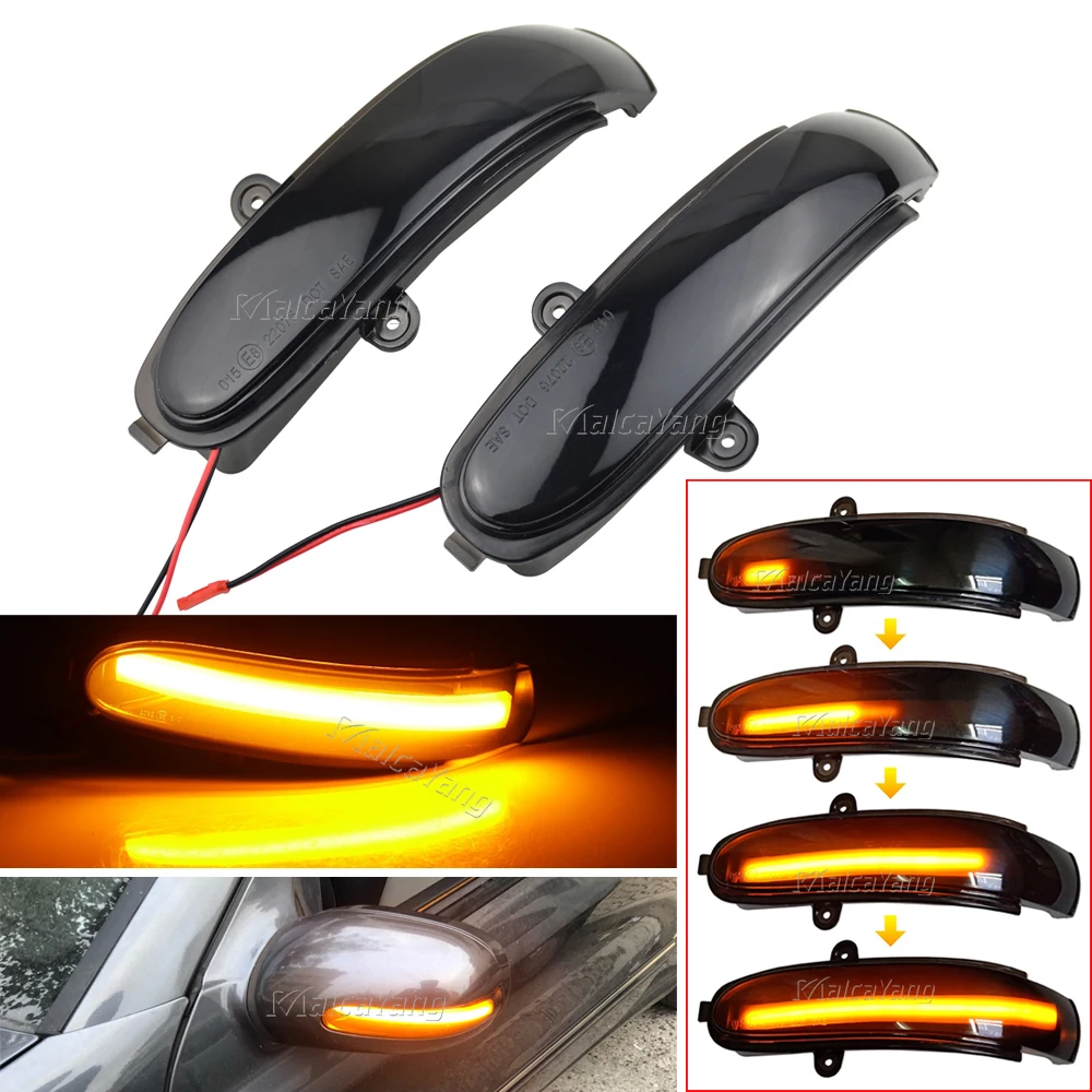 Luces Secuenciales LED Espejo Lateral W204 CLA Luces Intermitentes Secuenciales QKLsudua - Para Mercedes W204, CLA, Clase C | LED Ahumado Luces Secuenciales Espejo Lateral W204 CLA Clase C LED
