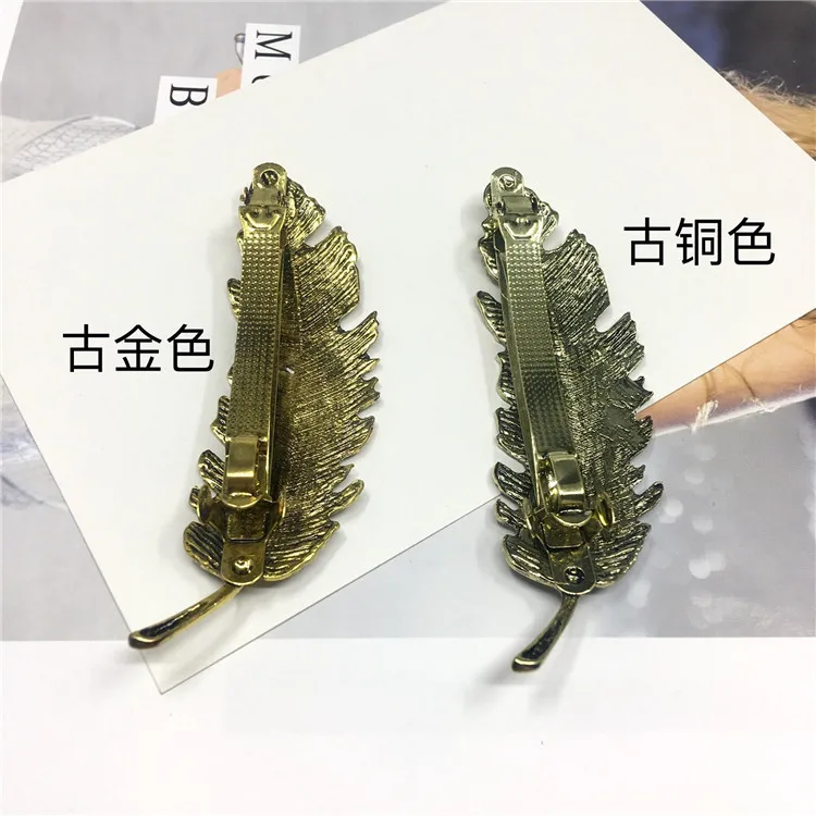 AliExpress утрирование сплав Перо Заколки сплав пружинный боковой зажим конский хвост Зажим повязка аксессуары для волос