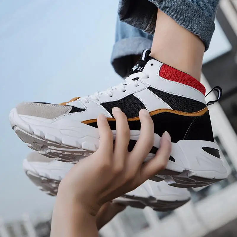 

Fujian Jinjiang Shoes Shoe Men's Four Seasons Paragraph Casual Versatile Mesh Running Shoes INS Dad Trendy Shoes Hight-top Athle