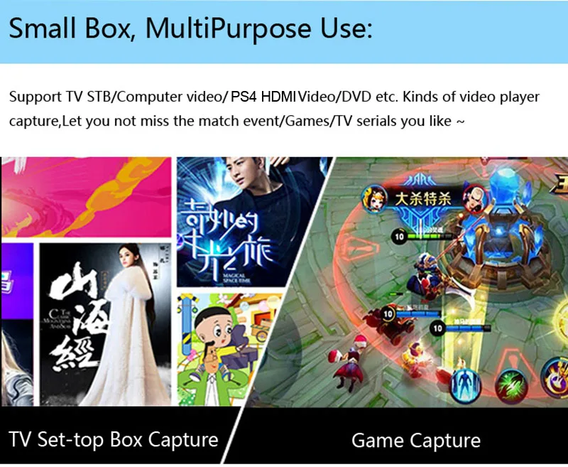 1080P HDMI Ypbpr AV Карта видеозахвата запись на U диск, воспроизведение ТВ Windows OBS прямая потоковая передача для Xbox 360 PS4 ТВ-шоу PC Игры