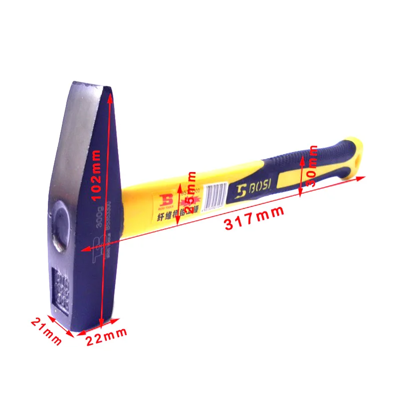 Installation hammer SIJIBOSI 300g/10-oz Fiberglass Machinist's Riveting Cross-Peen Hammer