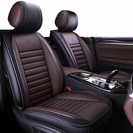Кожаные чехлы на сиденья для Buick enclave encore envision excelle xt lacrosse regal verano - Название цвета: Coffee Standard
