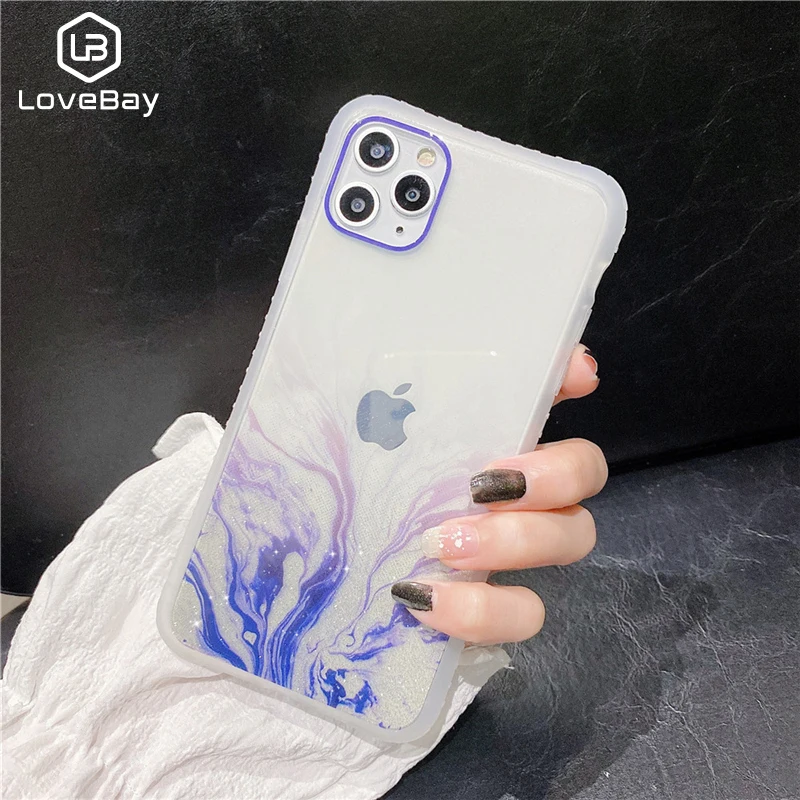 Чехол для телефона Lovebay с градиентной мраморной текстурой iPhone 11 11Pro Max XR XS X 6S 7 8 Plus
