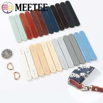 

Meetee 1/3pairs Leather Bags Side Clamp Buckle DIY Hand Sewing Rivet D Ring Luggage Sides Clip Mounting Ears Hook Clasp BF496