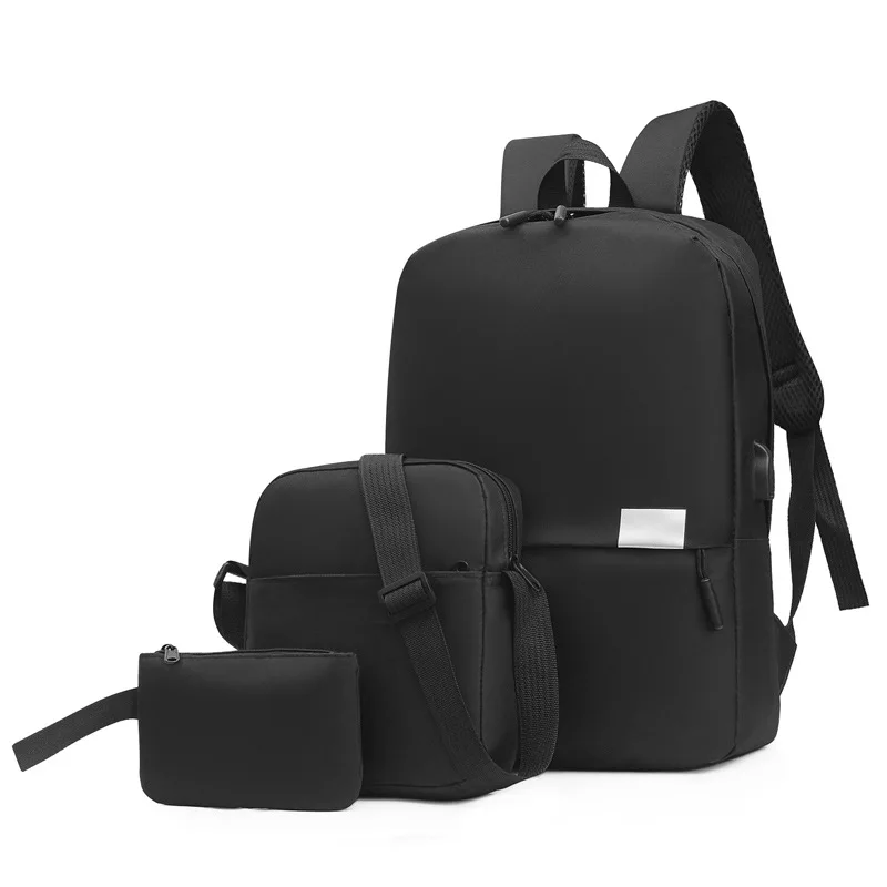 New fashion men's and women's general backpack three piece set large capacity outdoor leisure bag travel | Багаж и сумки