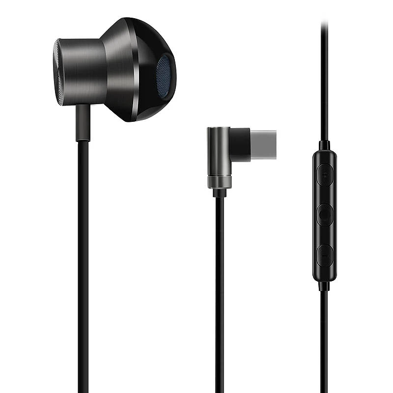 

Semi-In-Ear Curved Plug TYPE-C Headset Metal Suitable for Mi 6 Note 3 MIX 2 Suitable for Huawei Hammer
