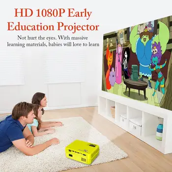 

New Mini Projector HD 1080P Portable Eye Protective Multifunctional Early Education Projector LED Projection Lens Funny Learning