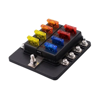 

for Automobile and Marine Fusebox Holder, 8-Way Screw Type with LED Indicator, for Automobile and Marine Use
