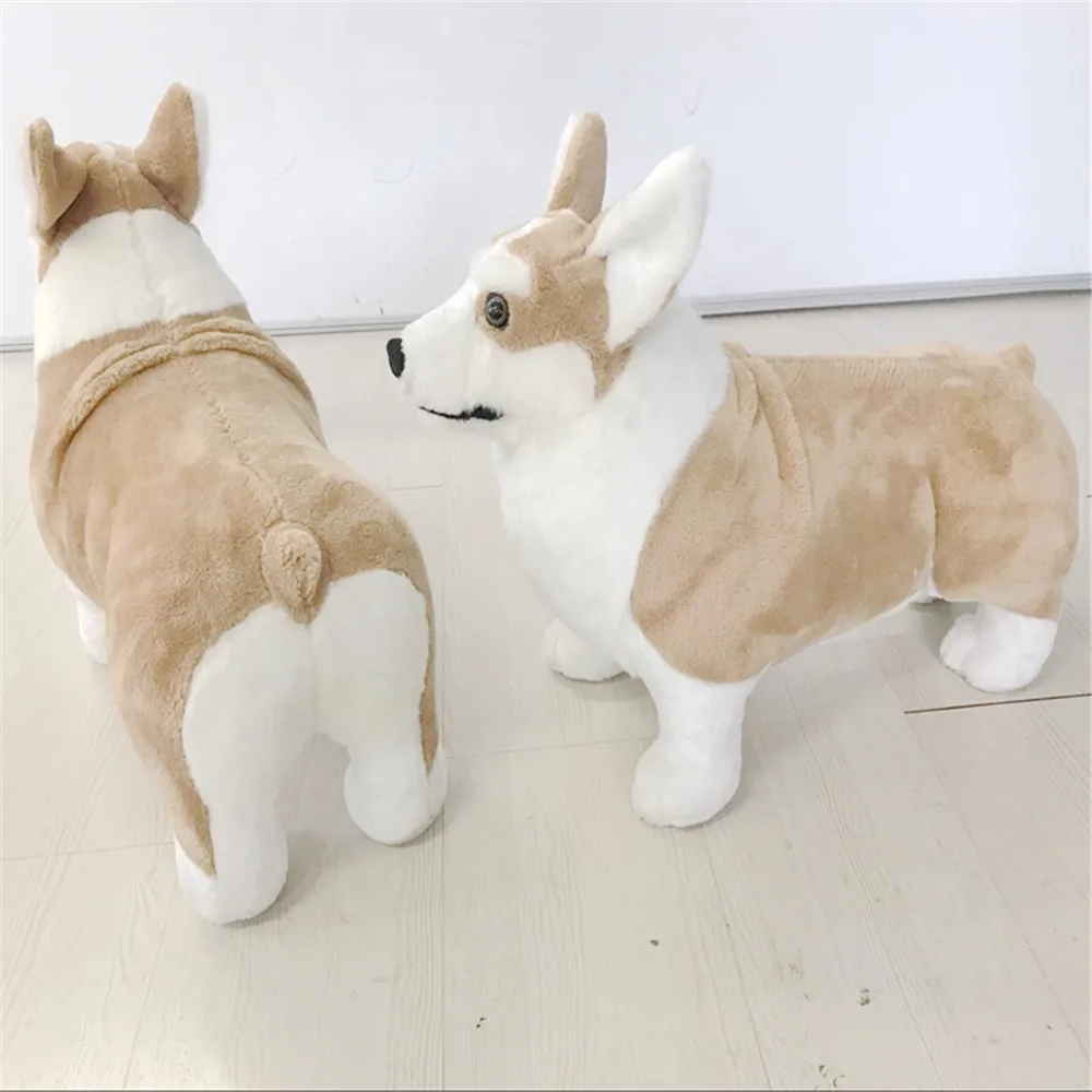 Fancytrader かわいいリアルなシミュレーションぬいぐるみコーギー犬のおもちゃ子供のための模擬ぬいぐるみコーギー動物犬のギフト人形 50 センチメートル Real Life Plush Aliexpress