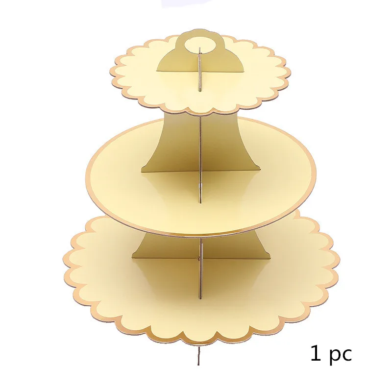 cake rack Золотой Единорог серии нож, вилка, бумажная чашка, бумажная тарелка и другие вечерние принадлежности для детей день рождения одноразовые принадлежности - Цвет: cake rack