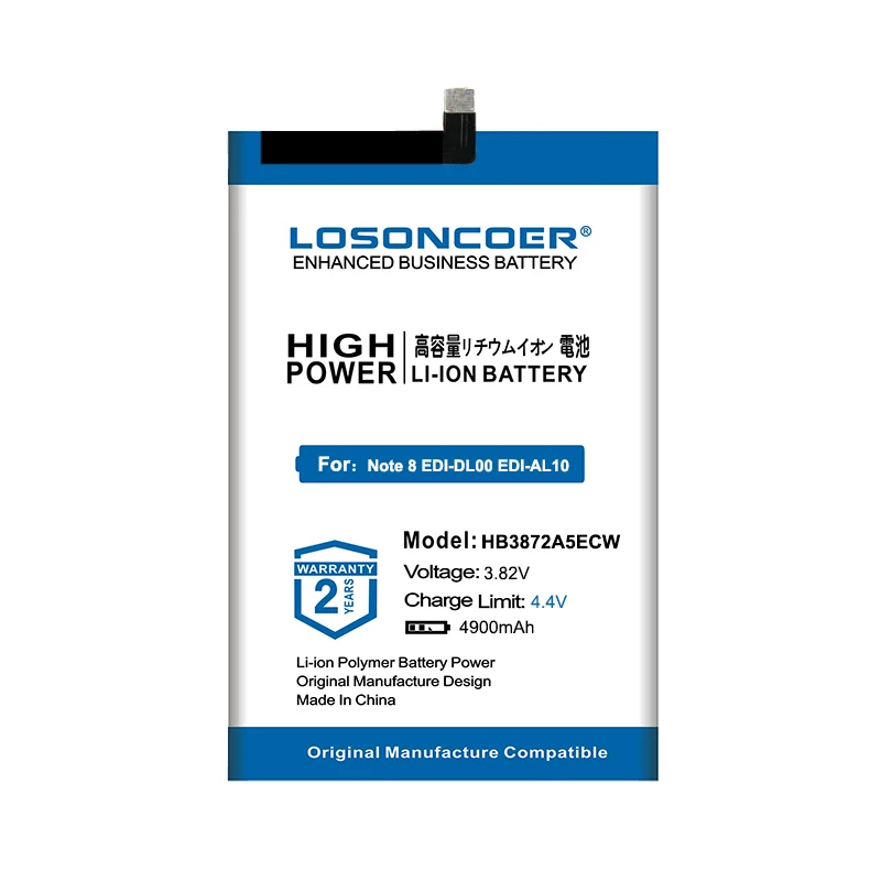 0 цикл LOSONCOER 4900 мАч HB3872A5ECW батарея для huawei Honor Note 8 Note8 EDI-DL00 EDI-AL10 Бесплатные инструменты