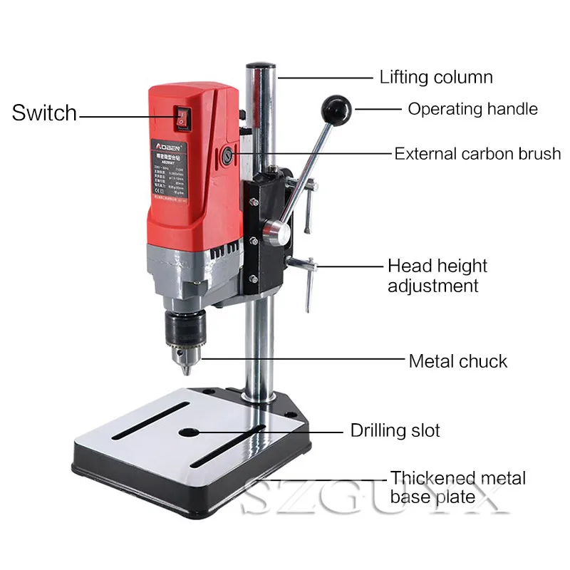 Маленькая 220 В промышленная скамья дрель высокой мощности мини домашняя скамья дрель многофункциональная высокоточная сверлильная машина