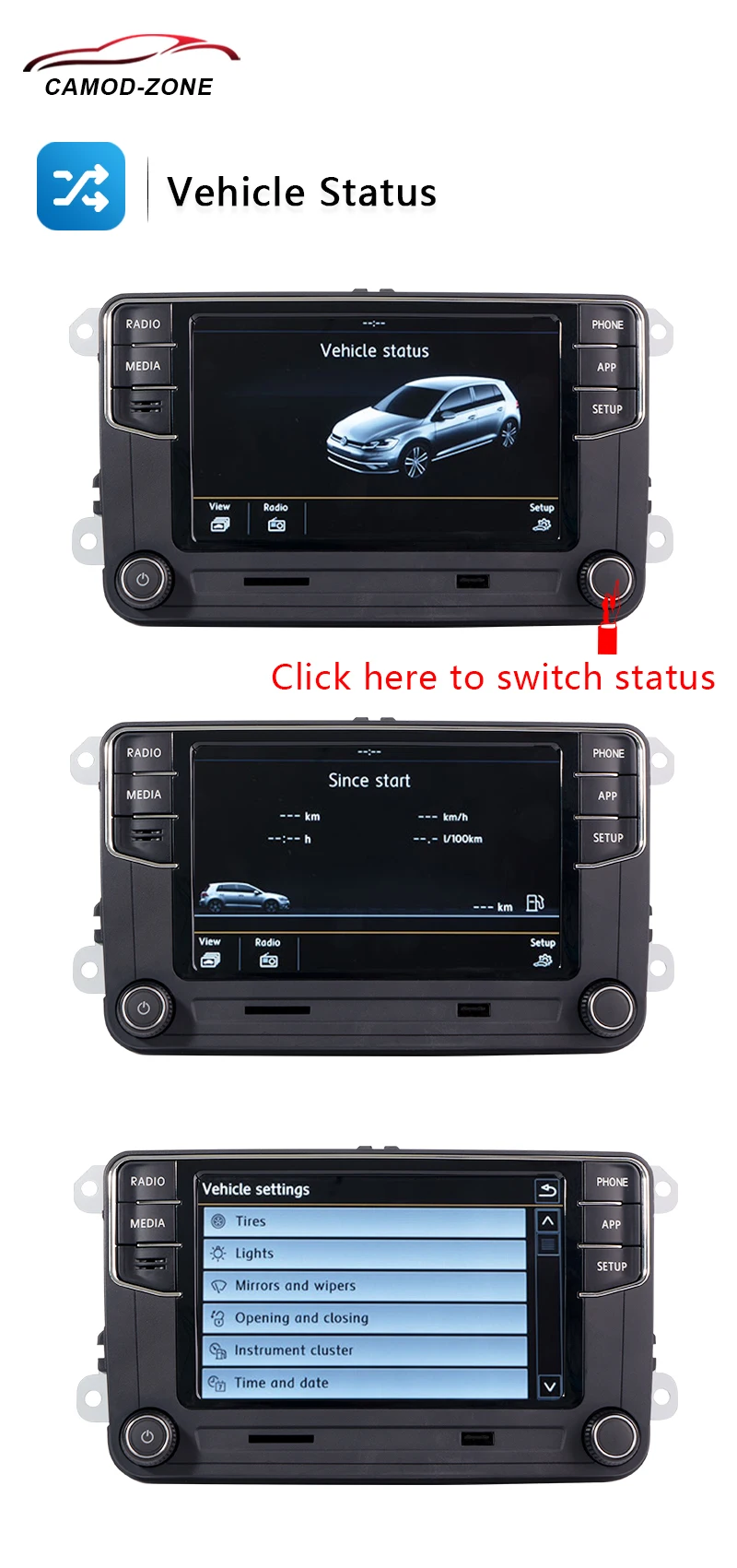 Автомагнитола Carplay MIB RCD330187B для VW MQB POLO 6C 280D