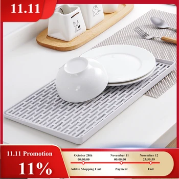 

High Quality Thick Green Plastic Double Layer Rectangular Drain Pan Kitchen Dessert Tea Fruit Tray Rack Home Multi-function Dish