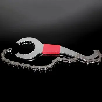 

3 In 1 Bike Chain Whip Bottom Bracket Freewheel Wrench Repair Remover Tool Chain Disassembly Wrench Bike Repair Tool