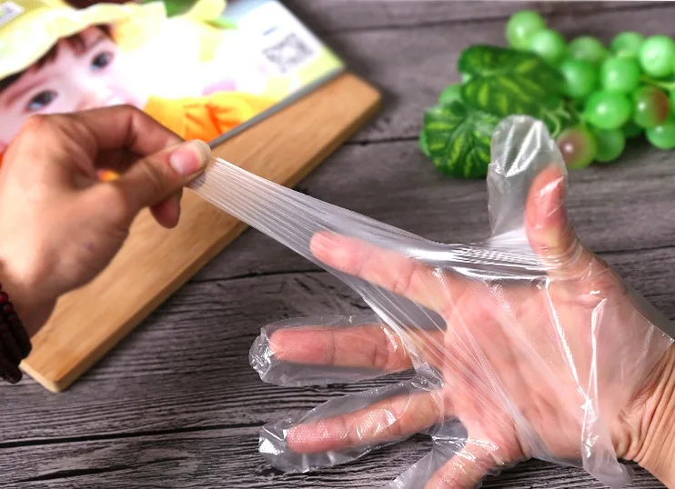 Пластиковые перчатки одноразовые перчатки для ресторана, кухни, барбекю, экологически чистые перчатки для еды, оптовые перчатки для фруктов и овощей