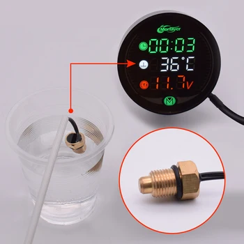 

For KTM RC8 RC 8 290 Super Duke R/GT 65SX 85SX Universal Motorcycle Multi-Function LED Digital Voltmeter Clock Meter Thermometer