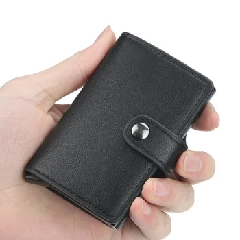 

Men And Women Aluminum Wallet Back Pocket ID Card holder RFID Blocking Mini Magic Wallet Automatic Credit Card Coin Purse
