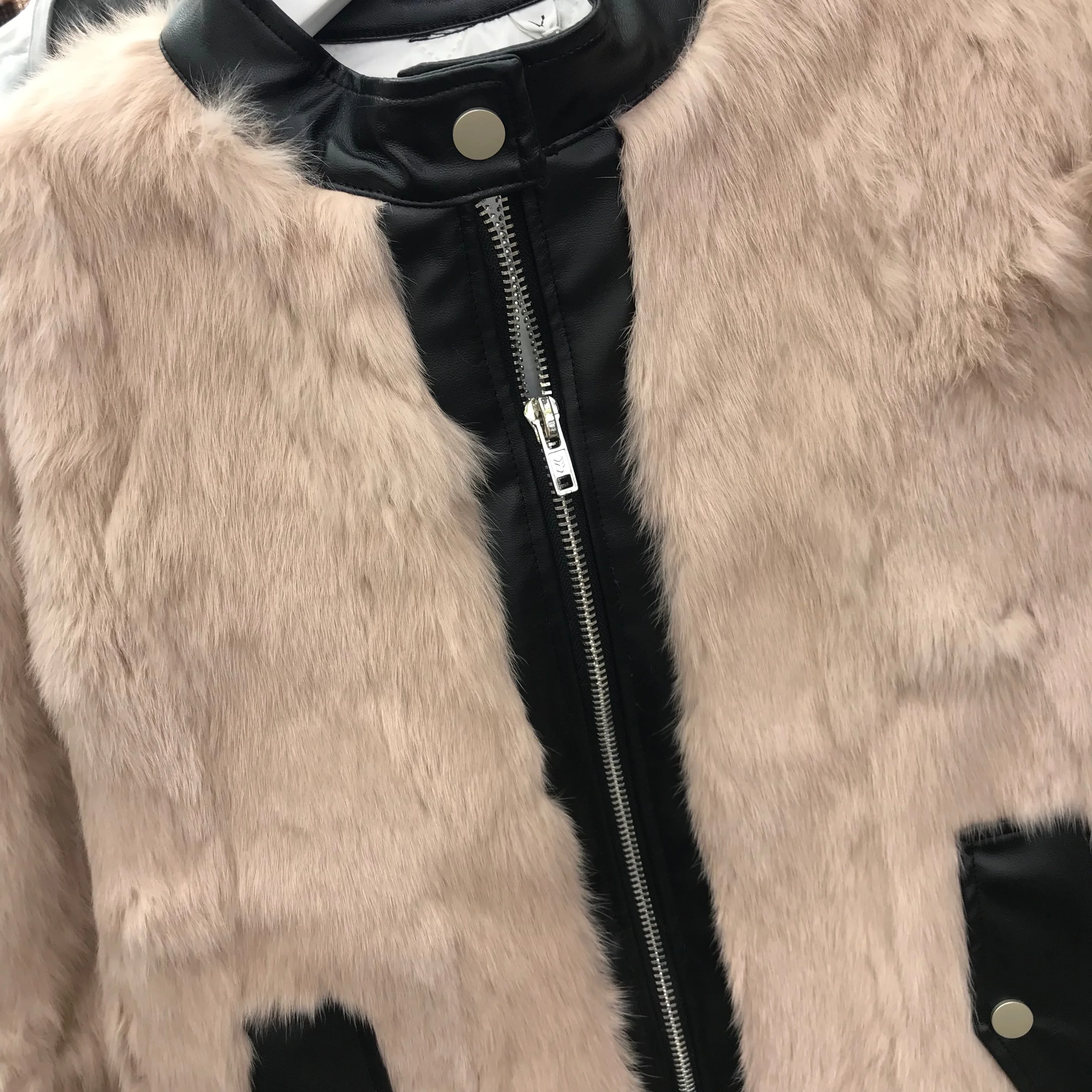 Real Fur Jacket Tide Female Mink Cashmere Jacket Winter Natural Rabbit Fur Coat Womens Quilted Coat Woman Nancylim
