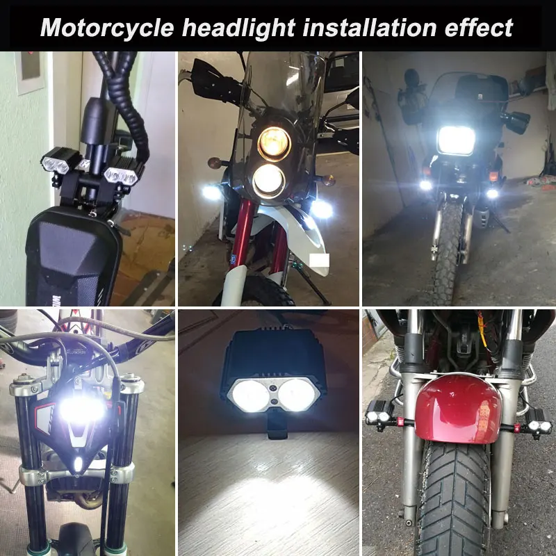 1 шт 12-85 В постоянного тока 30W 4000LM 2x XM-L T6 светодиодный мотоциклетный головной светильник спот работа светильник внедорожный противотуманная фара дальнего света скутеры точечный светильник
