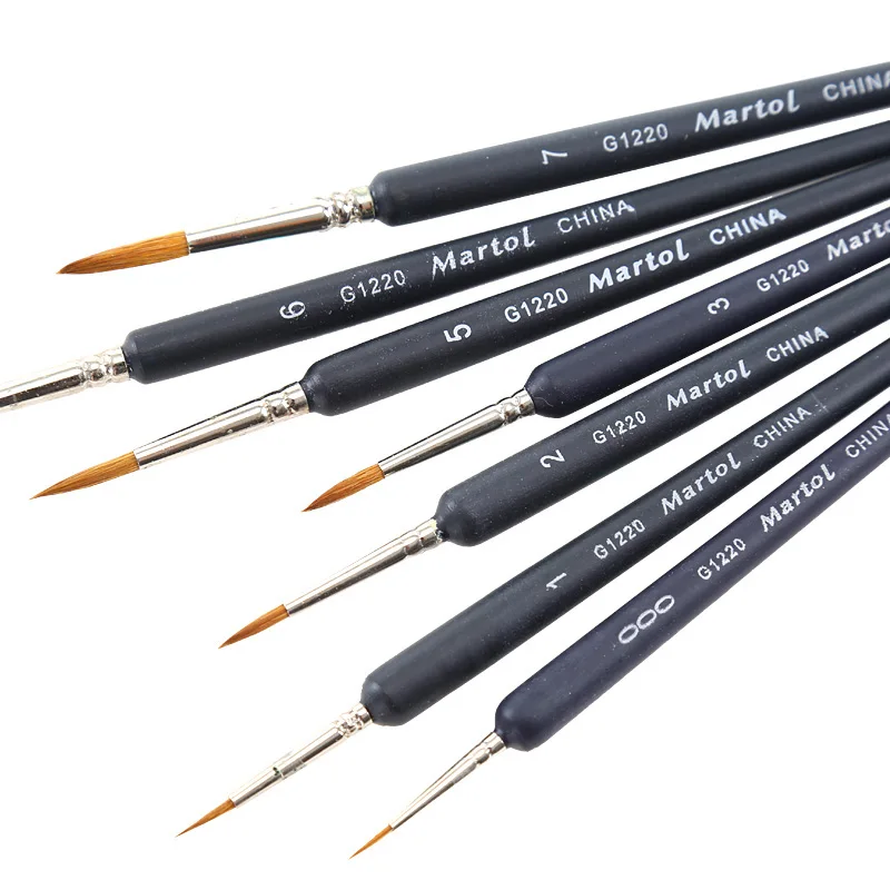 10 Pcs/set Hook Line Fine Paint Brush Set Watercolor Brush Pen Artist Gouche Brushes for Acrylic Oil Painting Art Supplies