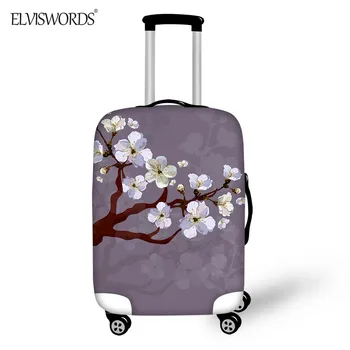 

ELVISWORDS Travel Accessories Luggage Cover Suitcase Protective Covers Flowers Tree Dustproof Stretch For 18"-32"