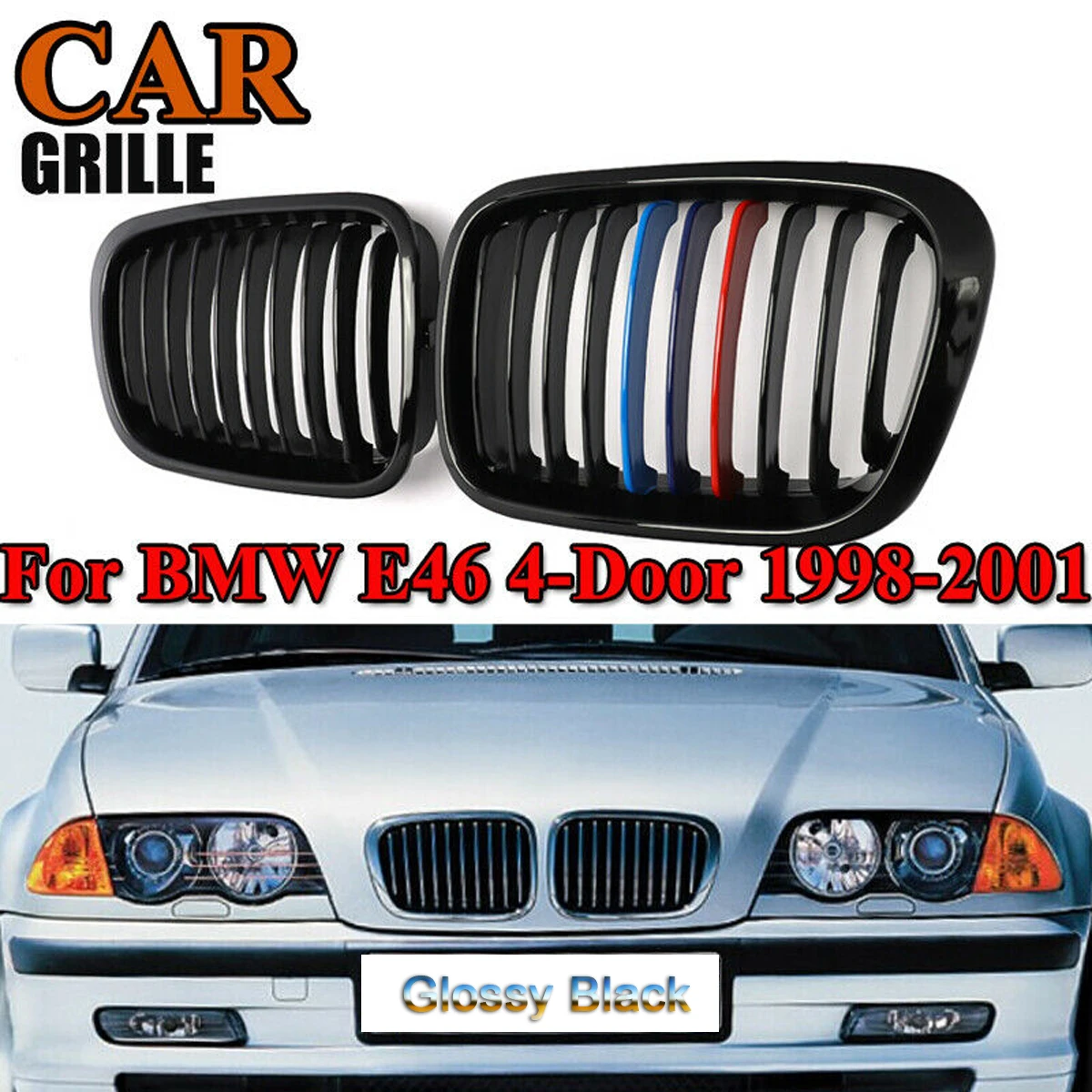 Для BMW E46 3 серии 1999 2000 2001 1 пара сменных автомобильных аксессуаров для автомобиля 4